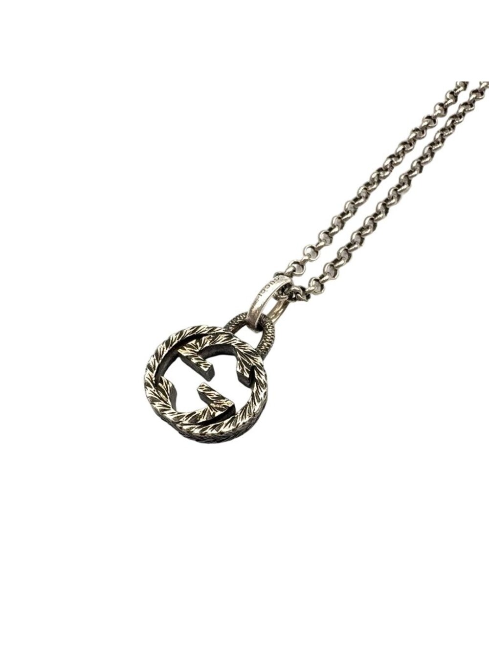 Gucci Interlocking Arabesque Silver Necklace - Picture 1 of 11